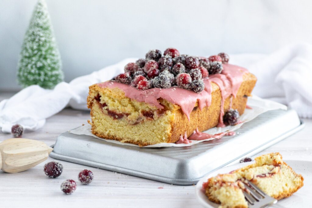 Cranberry Curd Pound Cake - Dessert