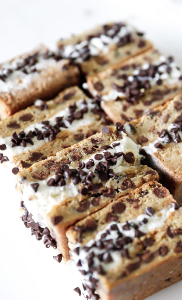 Chocolate Chip Cookie Bar Ice Cream Sandwiches - Dessert