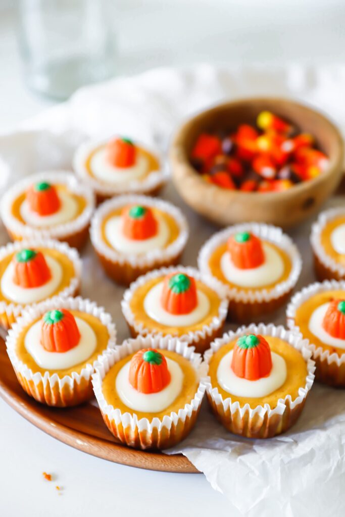 Mini Pumpkin Cheesecakes - Dessert