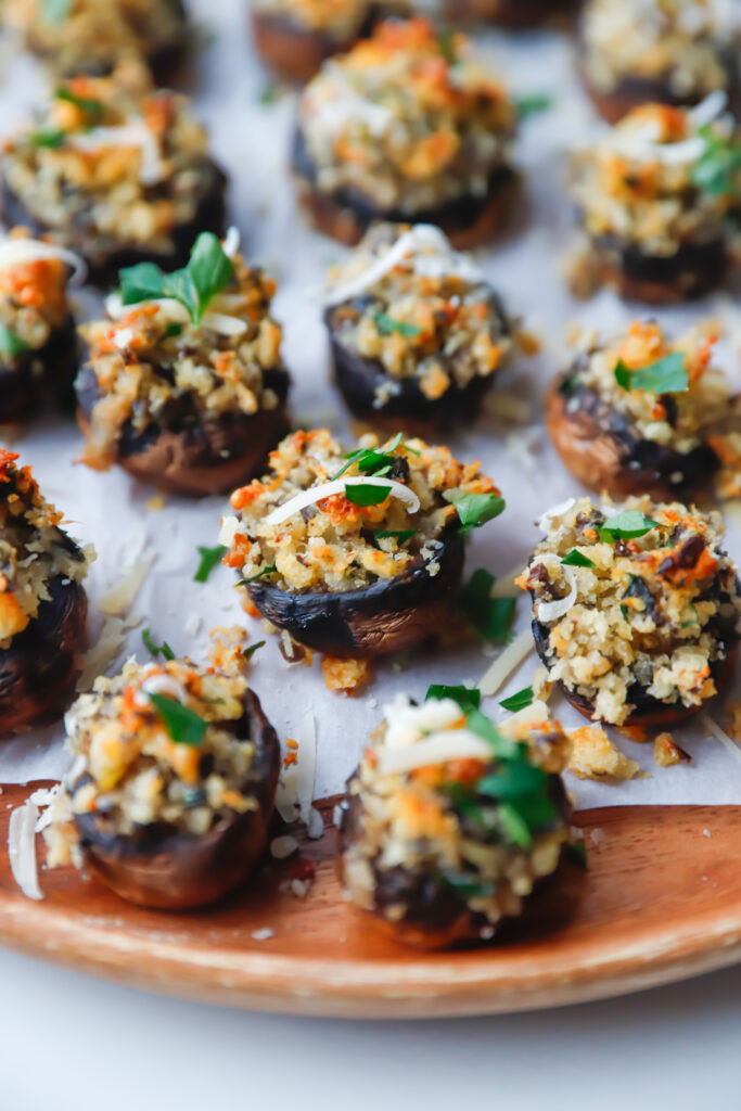 Easy Garlic Parmesan Stuffed Mushrooms